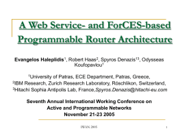 A Web Service- and ForCES-based Programmable