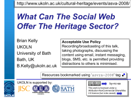 What Can The Social Web Offer The Heritage Sector?