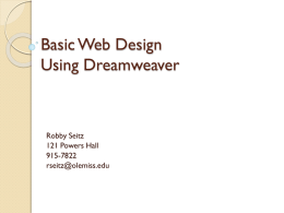 Basic Dreamweaver