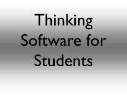 Thinking Software for Students