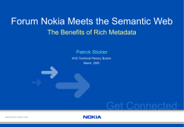 Forum Nokia Meets the Semantic Web