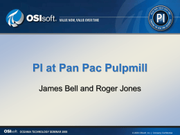 PI at Pan Pac Pulpmill
