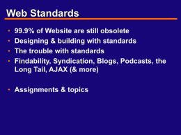 Web Standards - School of Information