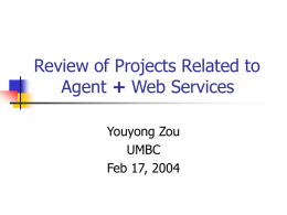 Review of Projects Related to Agent + Web Services