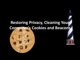 Restoring Privacy, Cleaning Your Computer`s Cookies and Beacons