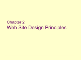 Principles of Web Design Chapter 2
