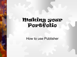 Publisher Instructional PowerPoint