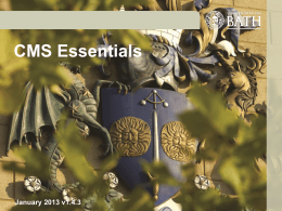 CMS Essentials - University Wiki