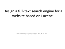 Design a search engine for a specific website