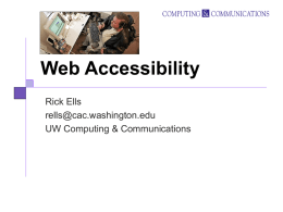 Visual impairment - UW Staff Web Server
