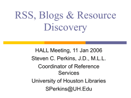 RSS feeds - Steven C. Perkins