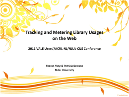 Tracking and Metering Library Usages on the Web