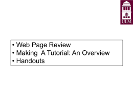 Web Page Review