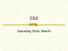 cascading style sheet (CSS)