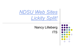 NDSU Web Sites Lickity Split!