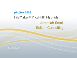 FileMaker Pro/PHP Hybrids