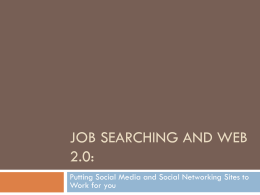 Job Searching and Web 2.0