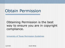 Obtaining Permission