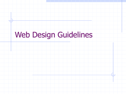 Web Design Guidelines