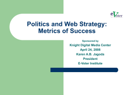 Politics and Web Strategy: Metrics of Success