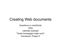 Creating Web documents - Purchase College Faculty Web Server