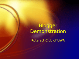 PowerPoint version - Rotaract Club of UWA