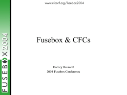 Presentation - CF Conf Central