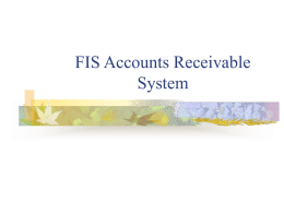 FIS Accounts Receivable System - Indiana University Bloomington