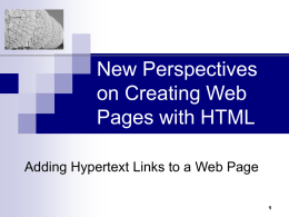 HTML Tutorial 2 Hyperlinks - Doral Academy Preparatory