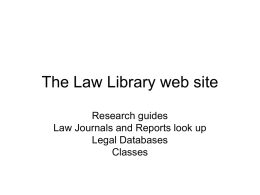 The Law Library web site
