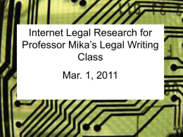 Internet Legal Research