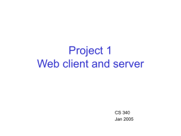 Introduction to Project 1
