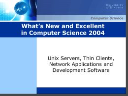 What`s New and Exciting in Computer Science 2004