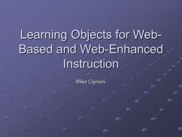 Learning Objects for Web-Based and Web