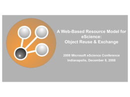 A Web-Based Resource Model for eScience