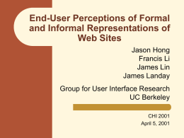 End-User Perceptions of Formal and Informal Representations of