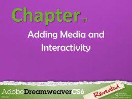 Add media object and interactivity