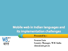 Mobile web Initiative in India