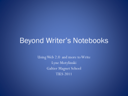 Beyond Writer`s Workshop