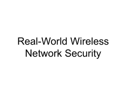 Wireless Network Security(Real World)