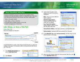 SharePoint Web Parts Learn More