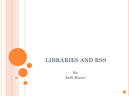 Libraries & RSS Presentation