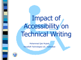 Impact of Accessibility on Technical Writing