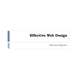 Efficient Web Design