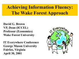 PowerPoint - Wake Forest Student, Faculty and Staff Web Pages