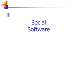 CS 101 - 10 Social Software