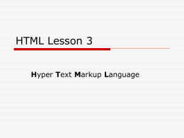 HTML Lesson 3 - SVSD SharePoint Web Site