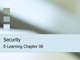 E-Learning Chapter 8, incl SSL