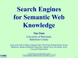 Swoogle Semantic Web search engine