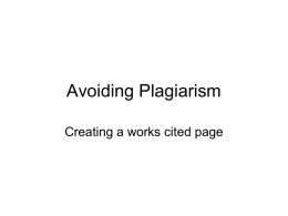 Avoiding Plagiarism - LMIC Wiki